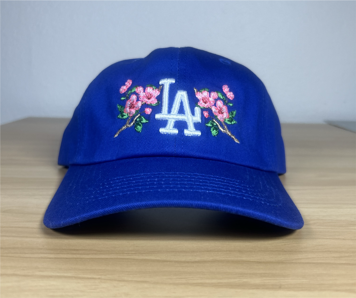 LA Cherry Blossom Dad Hat - Blue